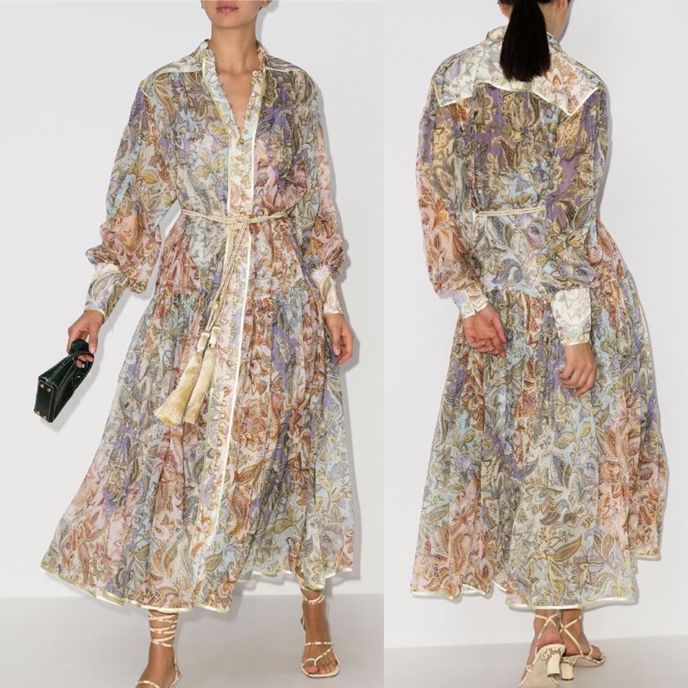 Zimmermann Lucky Floral Silk Dress NEW - Picture 2 of 8